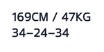 169cm 47kg 34 24 34
